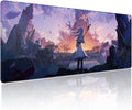 Anime Mouse Pad Water Resist Keyboard PadMouse Pads with Non-Slip Rubber BaseOffice Computer Key Board Mousepad Computer Keyboard Mousepads Mat 800 x 300mm / 31.5×11.8 inches (Frieren B)