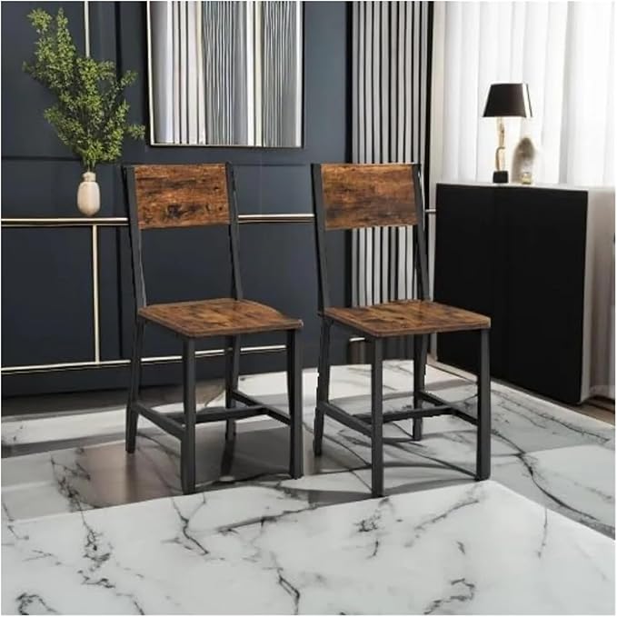 Adjustable Office Computer Chair with Armrest 1pcs Modern Wood Dining Chairs with Metal Steel Frame Easy to Assemble Comfortable Seat