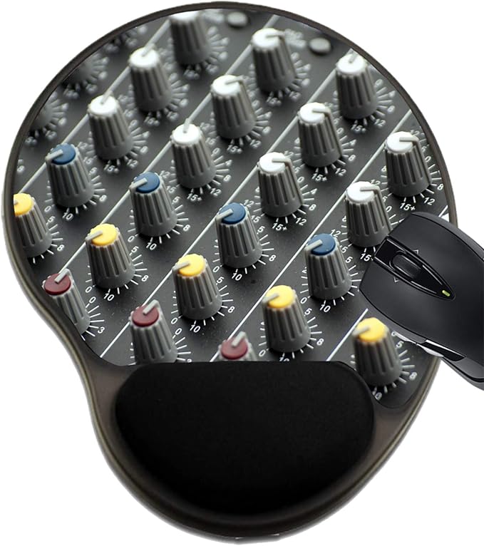 MSD Mousepad Wrist Rest Protected Mouse Pads/Mat with Wrist Support Design for Music Sound Mixer Audio Equipment Studio Mixing Technology Professional Vol