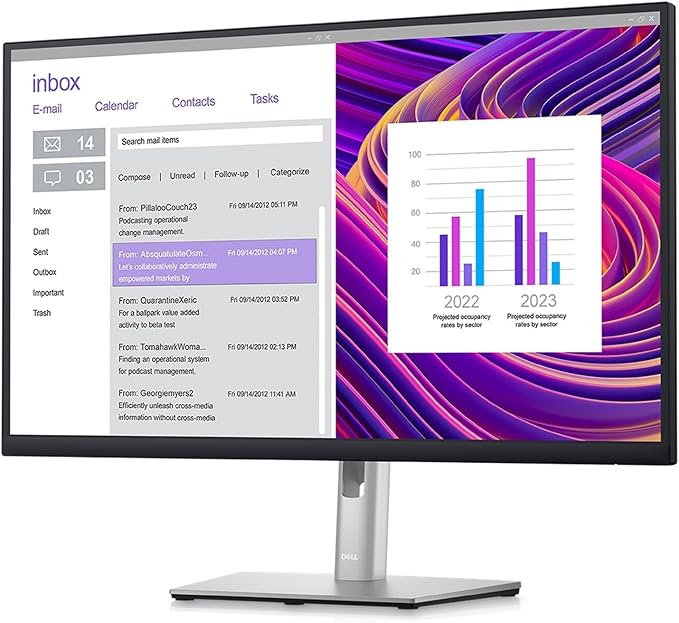 Dell P2723DE 27 QHD WLED LCD Monitor - 16:9 - Black Silver (Renewed)
