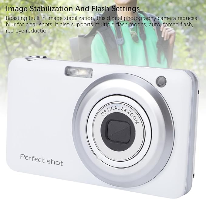 Jectse 8X Optical Zoom Vlog Camera 64MP 2.8 Inch Screen Face Recognition for Travel with 8X Optical Zoom Digital Camera 64MP 2.8 Inch Screen Face Recognition