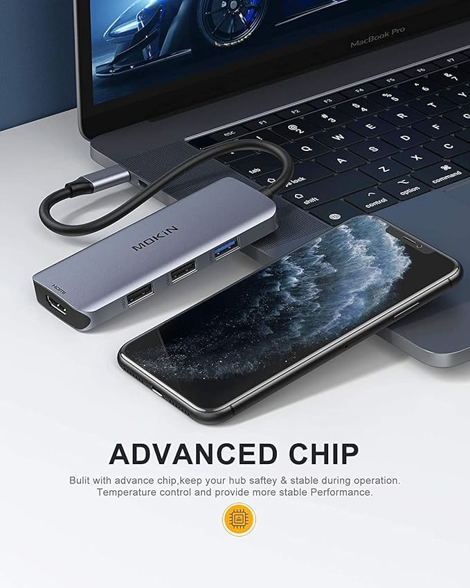 Docking Station USB C to Dual HDMI Adapter MOKiN USB C Hub Dual HDMI Monitors for WindowsUSB C Adapter with Dual HDMI3 USB PortPD Compatible for Dell XPS 13/15 Lenovo Yogaetc