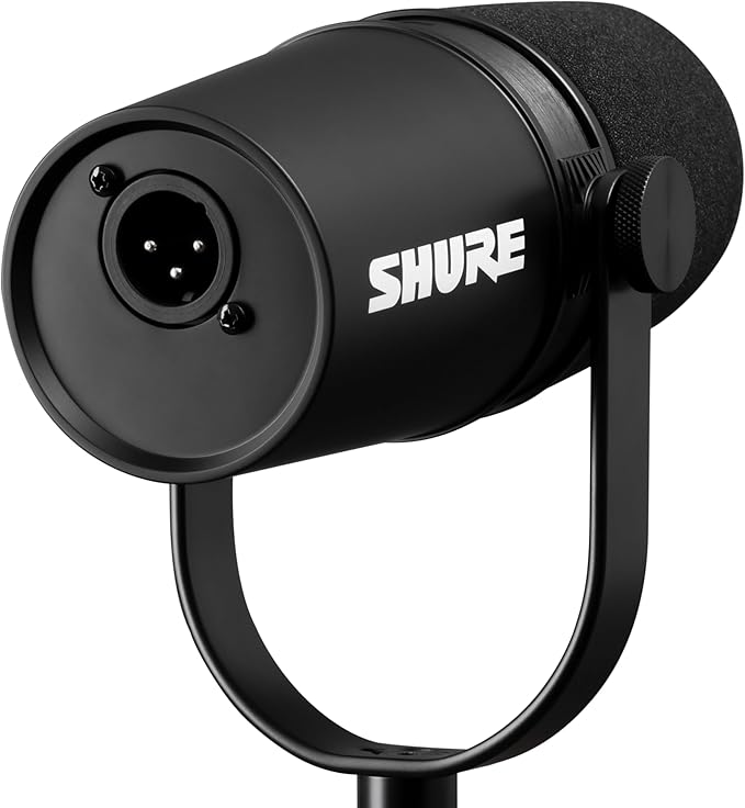Shure MV7X XLR Dynamic Microphone – Voice-Isolating Cardioid Mic for Podcasting Vocal Recording &amp Broadcasting All-Metal Black