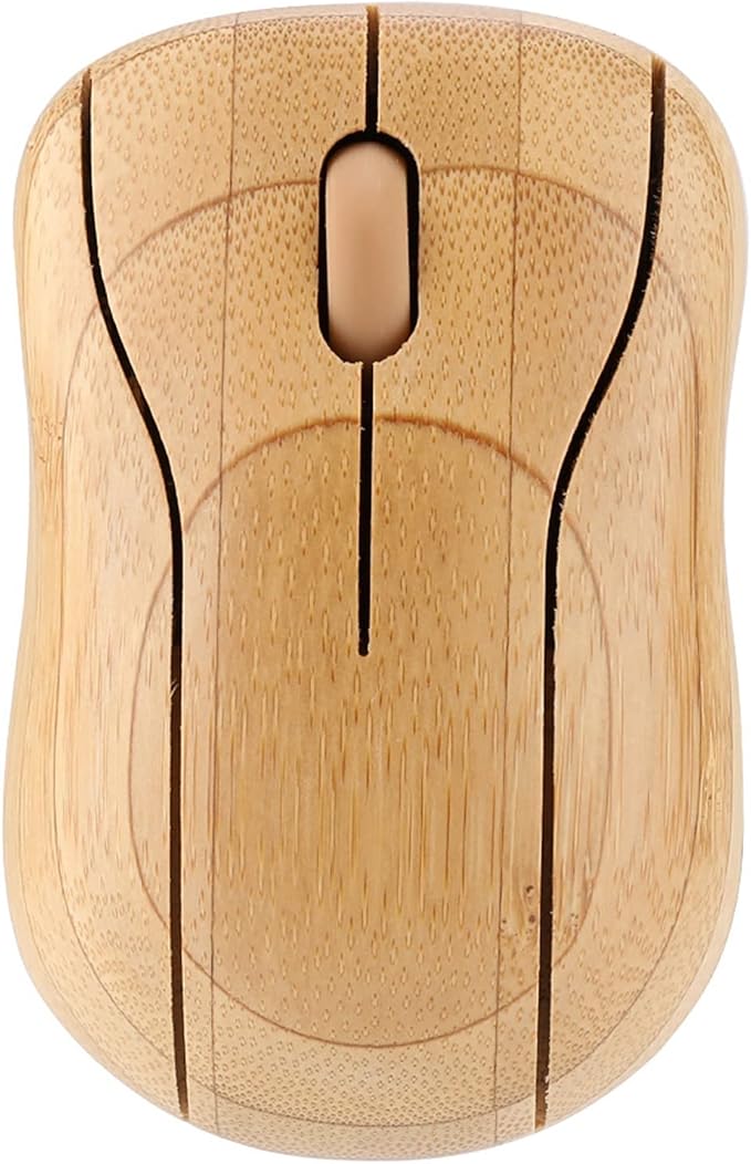 Restokki 2.4GHz Bamboo Optical Mouse PC Laptop Computer Wooden Wood