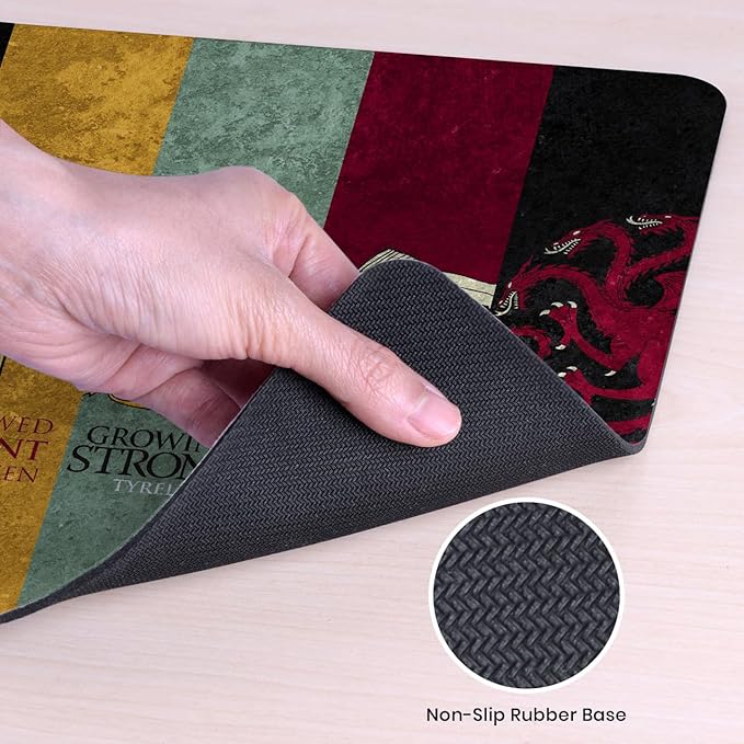 Head Case Designs Officially Licensed HBO Game of Thrones All Houses Graphic Art 23.62 x 11.81 x 0.12 inches (600 x 300 mm) - L Gaming Office Desk PC Keyboard Mouse Mat Pad