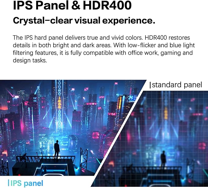 P27G 27 inch FHD (3840x2160) 4K Monitor IPS Black Panel 1.07 Billion Colors 99% sRGB HDR10 G-Sync FreeSync 1200:1 Contrast HDMI DP VESA 178° Viewing Angle (Honeycomb - with Stand)