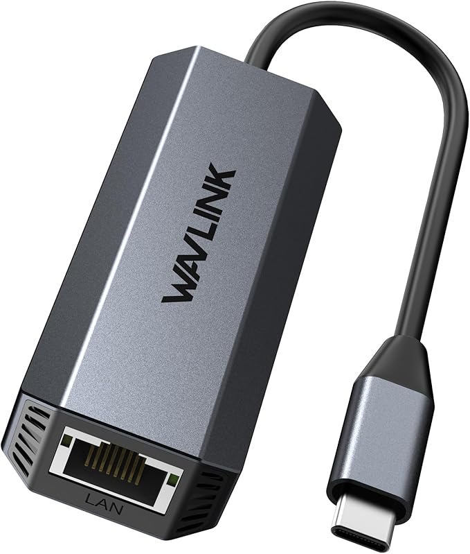 WAVLINK 5Gbps USB C to Ethernet Adapter USB Type-C to RJ45 Gigabit LAN Ethernet Network Adapter for Windows Mac OS iPad OS and More