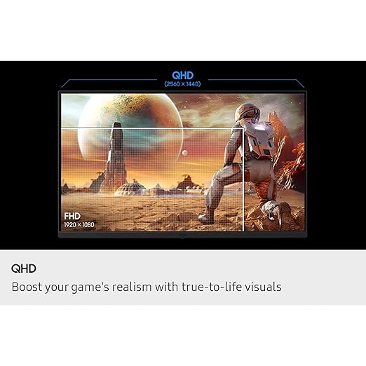 SAMSUNG 27” Odyssey G5 G53F QHD Resolution Gaming Monitor HDR10 200Hz Refresh Rate IPS Panel AMD FreeSync™ Premium Black Equalizer Auto Source Switch LS27FG53DENXZA