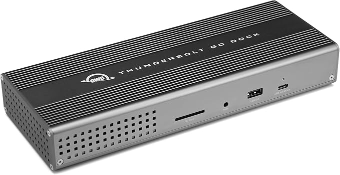 OWC Thunderbolt Go Dock 11 Ports Built in Power Supply 90W Charging TB4 (USB-C) USB HDMI 2.5GbE SD Also Compatible with USB-C Devices Supports Thunderbolt Share