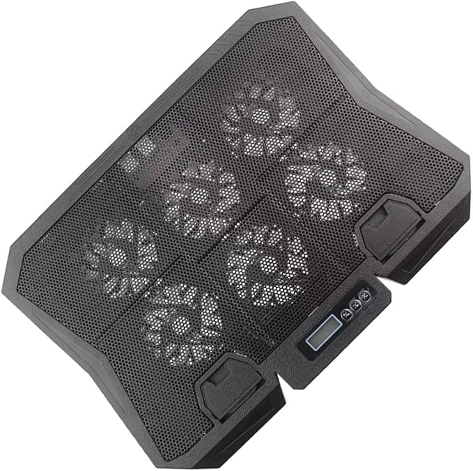 Laptop Cooling Pad with Fan and Adjustable Speed for 15.6-inch Laptops Silent Computer Cooler Stand with Blue LED Light Suitable for Gaming and Office Use