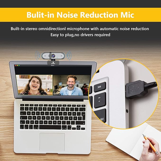 NexiGo N660P 1080P 60FPS Webcam with Software Control Dual Microphone &amp Cover Autofocus HD USB Computer Web Camera for OBS/Gaming/Zoom/Skype/FaceTime/Teams/Twitch (Renewed)