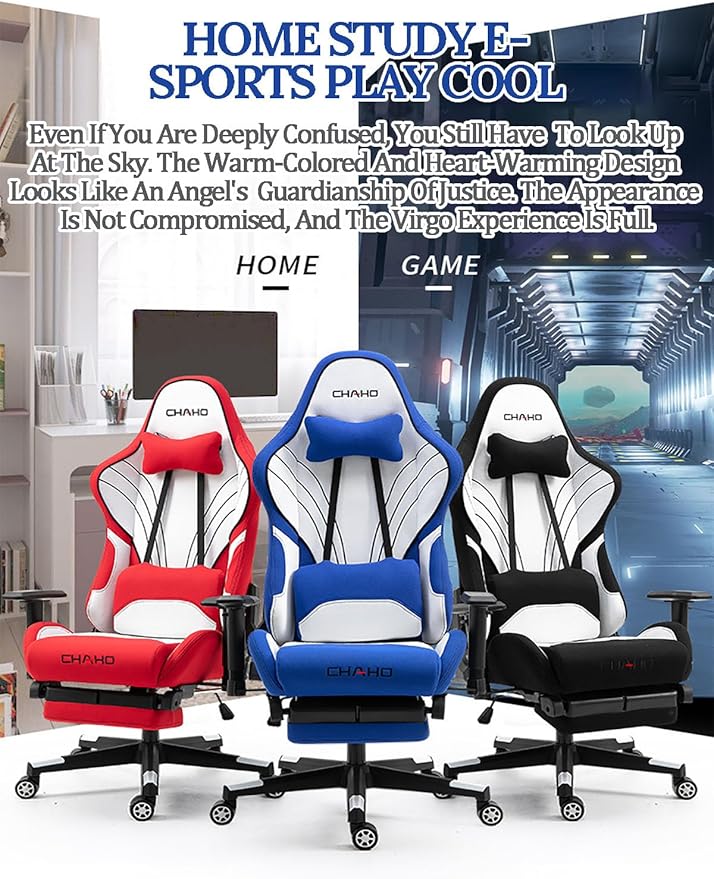 Computer Chair Gaming for Adults Office Chair with Foot Rest and Lumbar Support Ergonomic Heavy Duty Design Big and Tall Desk Chair Video Comfortable Nofootrest Yellow