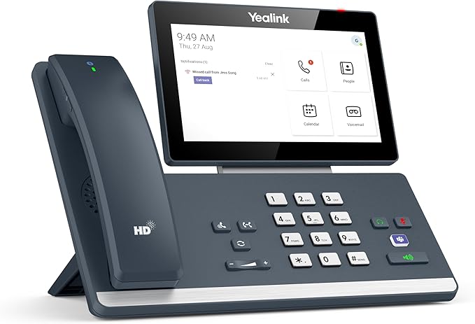 Yealink MP58-WH-TEAMS-E2 - PoE - Android 13 OS - 7 inch (1024 x 600) capacitive Touch Screen - Power Adapter NOT Included