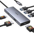 USB C Docking Station Dual HDMI Monitor 4K 60 Hz USB C to Dual HDMI Adapter with 2 hdmi Ports USB-C Hub 2 Monitors with 3 USB Port PD Charging Compatible for Dell XPS HP Surface etc