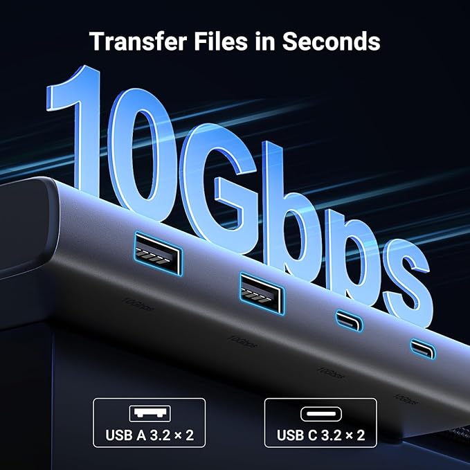 UGREEN 8 in 1 USB C Docking Station with Dual Monitor 4K Triple Display USBC Hub with 2 HDMI DP 2 USB A&ampC 3.2 Ports 100W PD USB-C Dock Compatible for MacBook Dell HP Lenovo Surface etc