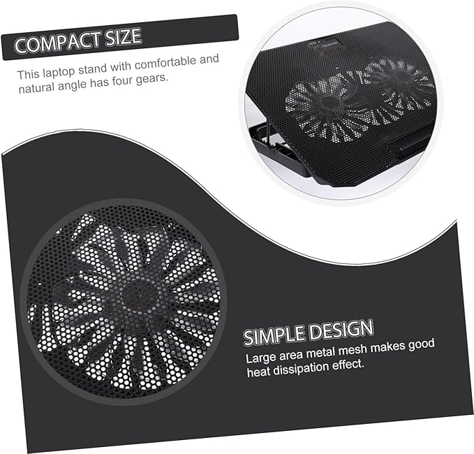 DOITOOL Laptop Radiator Stand Ultra-Quiet Fans Cooling Pad for Laptops Material Notebook Computer Cooler
