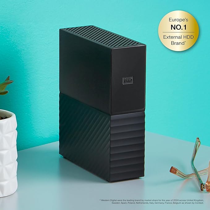 WD 16TB My Book External Hard Drive Desktop HDD with Password Protection USB 3.0 SuperSpeed USB Software for Device Management Backup Hardware encryption Works with PC and Mac Black