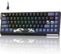 SK68 65% Gaming Keyboard Wired Backlit Mini Keyboard w/100% Hot-Swap Socket 68 Keys Aluminum Gaming Wired Keyboard for PC Laptop Game