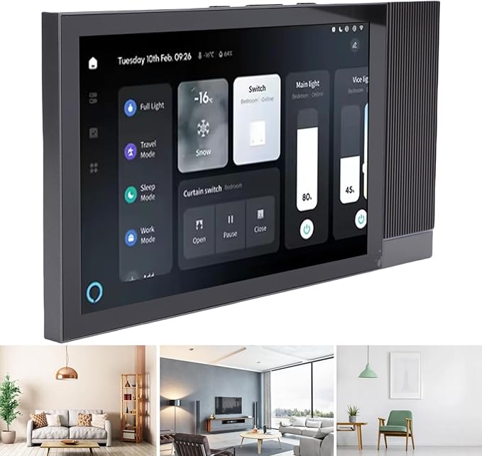 Zunate Smart Control Touch Screen 8 Inch 2G +16G Touch Screen Voice Control Player Easy Wall Mounted Installation smart Scene Wall Panel for Home