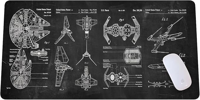 Spaceship Space Mouse mat Sci-fi Control Console Display Desk Mat Large Mouse pad for Desk Gamer Mouse pad Laptop Pad Mat Gaming Accessories Computer Accessories Gaming Room Decor SciFi Gift