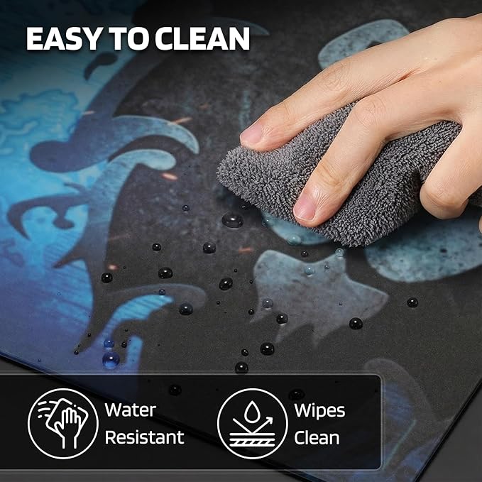 Blizzard WoW Game Glass Mouse Pad Tempered Glass Mousepad for Gaming Ultra-Smooth Surface for Top Precision &amp SpeedEasy to CleanNon-Slip Rubber BaseOfficial Licensed13.8in*11.8in (Alliance-B