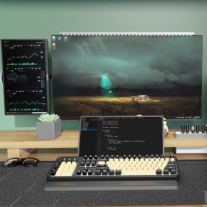 Kado Portable Monitor 15.6'' FHD 1080p VESA/Clamp Tripod Stand Set Ultra-Slim Laptop Monitor 1920x1080 with Built-in Speakers IPS Display for PC Mac Phone Xbox PS5 USB-C &amp HDMI Connectivity