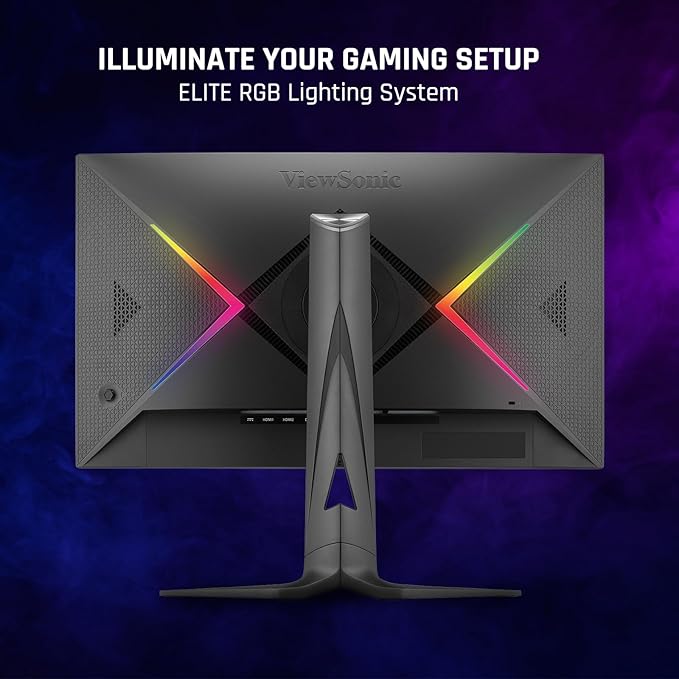 ViewSonic XG2736-2K 27 Inch 1440p IPS Gaming Monitor with 240Hz 0.5ms FreeSync Premium NVIDIA G-Sync Compatible RGB Lighting Advanced Ergonomics HDMI DP and 65W USB-C Inputs