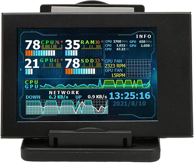 Zopsc 3.5 Inch 1080P FHD Portable Laptop Monitor Second Screen with Protective Cover Speakers USB C Travel Monitor for PC Phone for for Switch