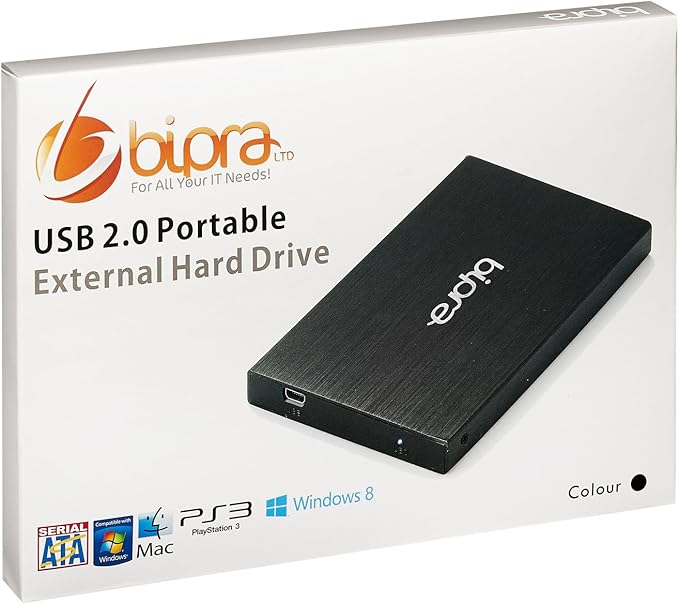 160Gb 160 Gb 2.5 Inch External Hard Drive Portable USB 2.0 - Black - Fat32