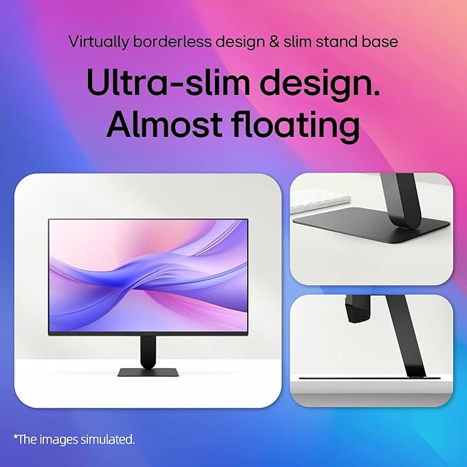 LG 24 FHD IPS Monitor 1920x1080 120Hz 1ms MBR AMD FreeSync Premium HDR10 99% sRGB HDMI VGA Tilt Adjustable Stand 3-Side Borderless Design for Home Office and Gaming