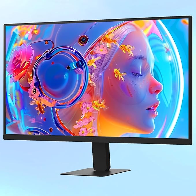 LG 27 inch Monitor IPS QHD (2560 x 1440) 100Hz 99% sRGB HDR10 Black Stabilizer HDMI USB-C 15W PD Dynamic Action Sync Reader Mode Flicker Safe Virtually Borderless Design Tilt Adjustment