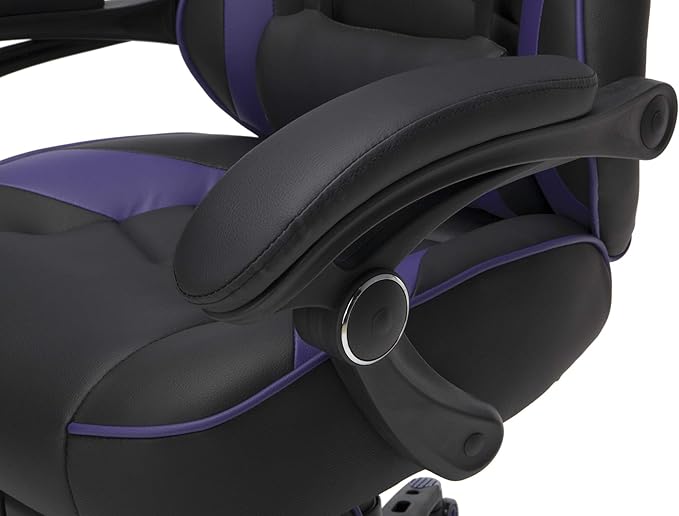 RESPAWN 110 Ergonomic Gaming Chair with Footrest Recliner - Racing Style High Back PC Computer Desk Office Chair - 360 Swivel Adjustable Lumbar Support Headrest Pillow Padded Armrests 2019 Purple