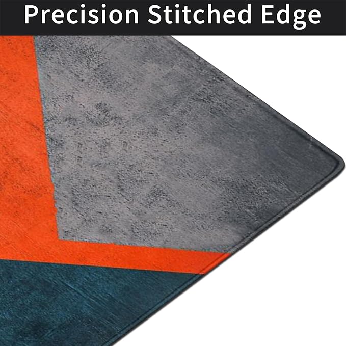 Modern Art Extended Mouse Pad 48 x 24 Abstract Design Desk Mat Non-Slip Rubber Base Large Surface for Gaming and Office Durable Waterproof Vibrant Geometric Colors