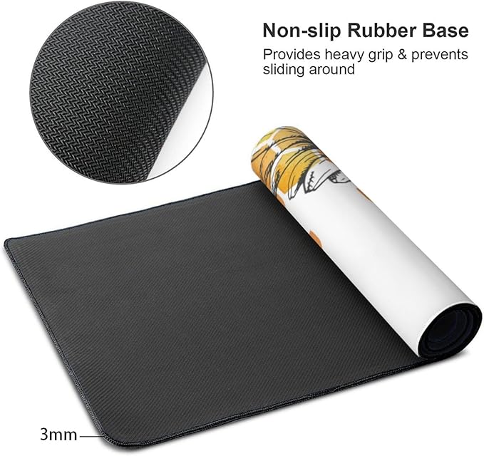 Bee Sunflowe Large Mouse Pad Gaming Mousepad with Wrist Support Rubber Computer Keyboard Mat for Desk Laptop Non-Slip Full Deskmat Protector Waterproof Writing Pad Office Home 16x35.5 in