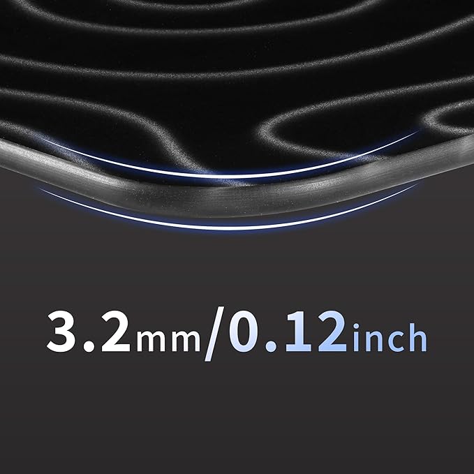 XVX Glass Mousepad for Gaming Topographic Hard Gaming Mouse pad Professional Large Mouse Mat 410mm*310mm Special Glass Surface with Improved Precision and Speed