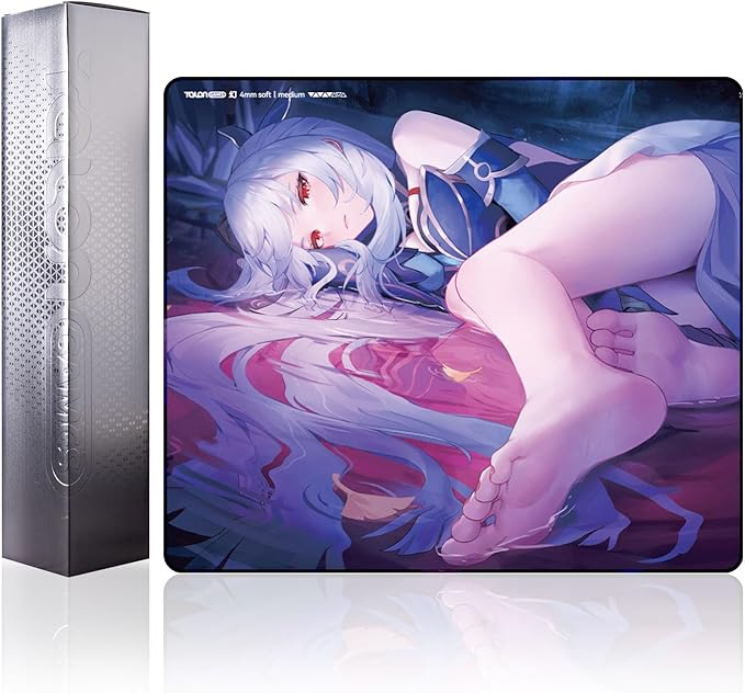 TALONGAMES maboroshi 幻 Series Esports Professional Level Gaming Mouse Pad 4mm Water Absorption Thickness Anti-Slip Base Anime Anti-Fray Medium to high Glide Speed 19.3in x 16.5in L Size