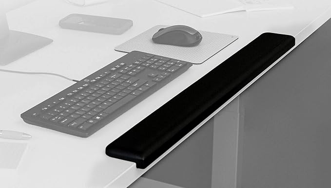 3M Gel Wrist Rest for Standing Desks Wraps Around Edge of Desk for Comfort Non-Slip Back Stays in Place (WR200B)