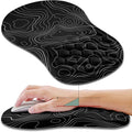 Hokafenle Ergonomic Mouse Pad Wrist Support Wrist Rest Mousepad for Carpal Tunnel Pain Relief with Integrated Memory Foam Slope Massage Bulge (11.8x7.9 inchTopographic Contour)