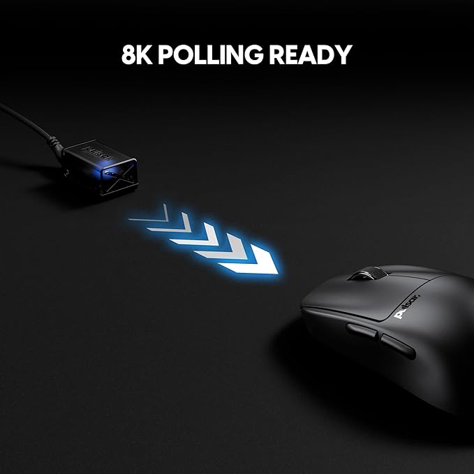 Pulsar Gaming Gears X2 Crazylight Wireless Gaming Mouse Ultra Lightweight 1.23 oz (35g) Optical Switch 32000 DPI 750 IPS XS-1 Sensor 8k Compatible (Jet Black) (Renewed)