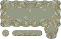 iCasso Desk Mat SetLarge Mouse Pad with Wrist RestErgonomic Keyboard Wrist Support for WomenGirly Floral Computer Mat with Scalloped EdgesNon-Slip Desk Pad Home Office Gaming (Green)