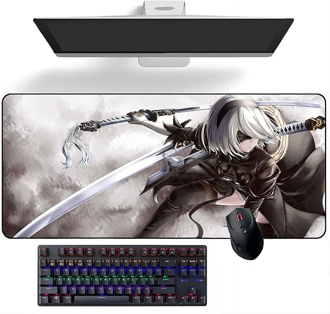 Anime Mouse pad NieR: Automata Anime Mouse Pads Deskmat Keyboard Mat Large Mouse Pads 300mm*700mm*3mm