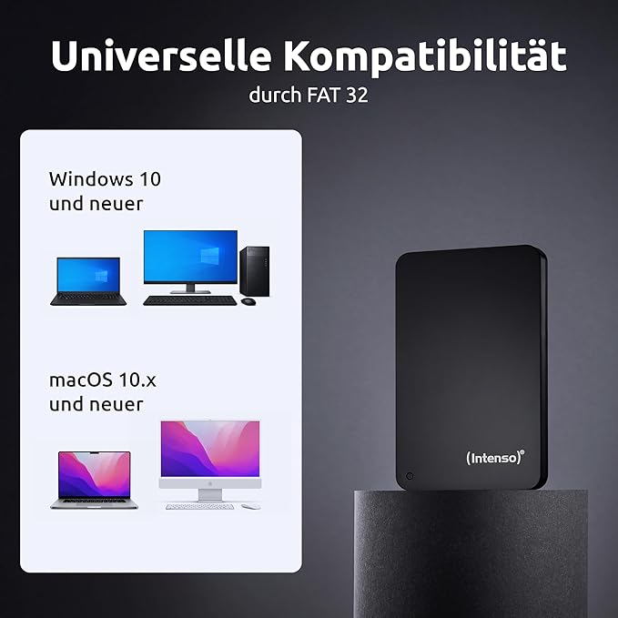1TB Intenso USB3.0 Memory Case 2.5-inch Slim Portable Hard Drive