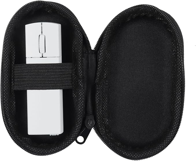 Ultra Small Bluetooth Wireless Mouse Dual Mode (BT+2.4G) Noiseless Rechargeable (with Mouse Case) 1200 DPI Slim and Portable Mini Travel Cordless Mice for PC Computer Laptop (White)