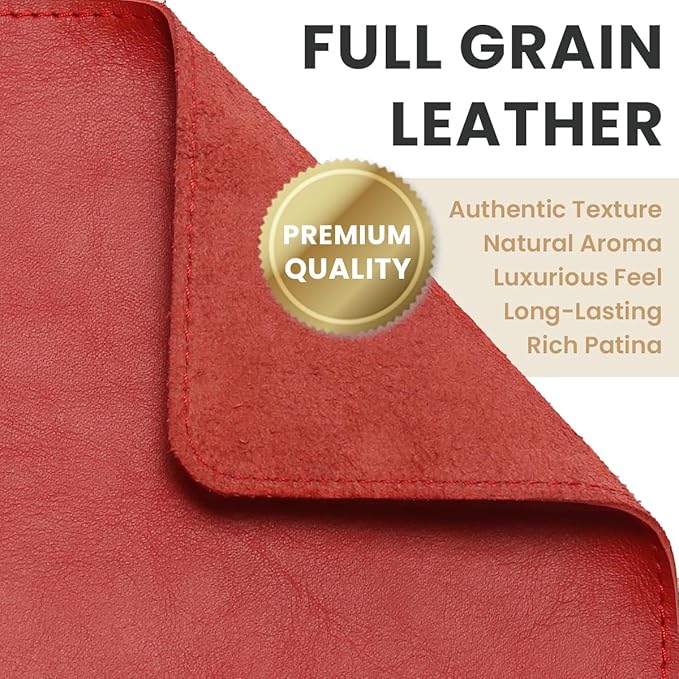 Genuine Leather Mouse Pad (red Large)