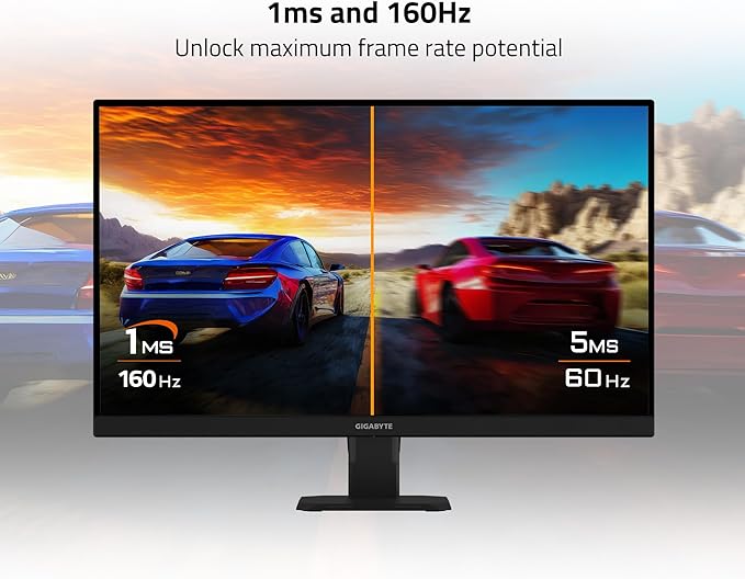 GIGABYTE - GS27U - 27 SS IPS Gaming Monitor - UHD 3840x2160-160Hz - 1ms MPRT - AMD FreeSync Premium - HDMI DP - Black