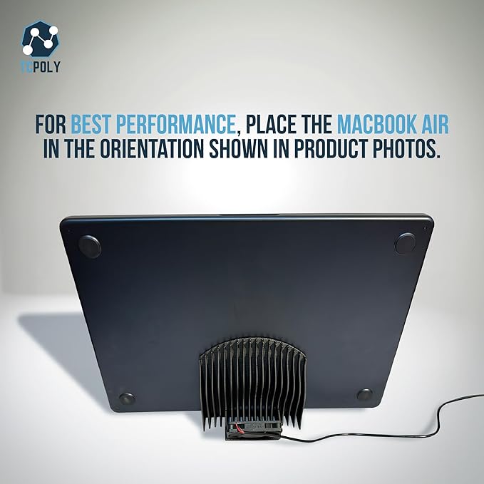 Vertical Cooling Stand for MacBook Air M4 M3 &amp M2 Thermally Conductive Polymer 3D-Printed