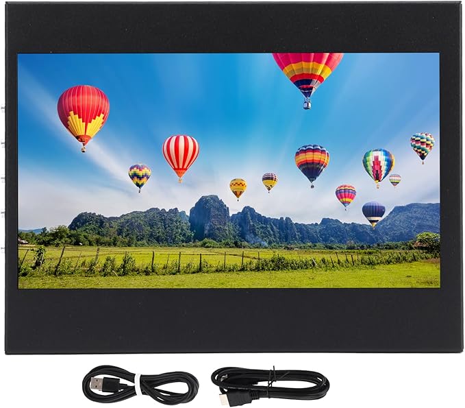 7 Inch Capacitive Touch Screen Display Portable HD Color Screen 1024x600 Resolution with HD Multimedia Interface and Input USB Touch Screen for PC Laptop Gaming DVR