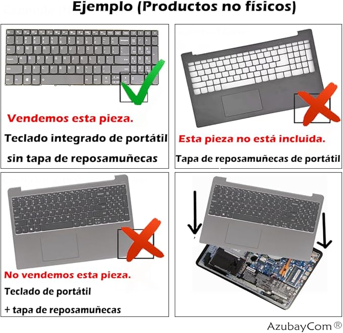 Laptop Replacement Keyboard For Dell Inspiron 3510 3511 3515 3520 3521 3525 3530 3535 5510 5515 5518 7510 7610 P106F P112F Backlit No Palmrest (Latin Spanish Layout (LA Español Ñ) No Backlit Black)
