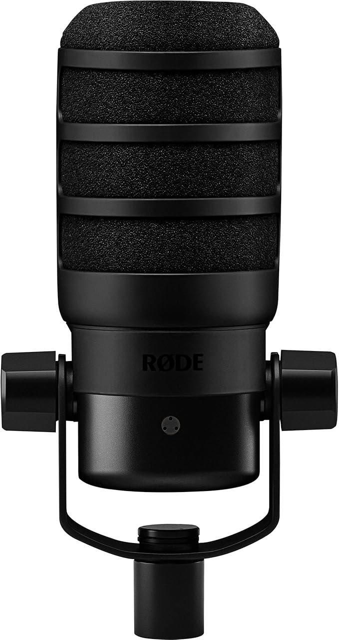Rode PodMic USB Dynamic Broadcast Microphone with Rode PSA1+ Broadcast Microphone Boom Arm XLR Cable Green SC27 USB-C to USB-C Cable and Green WS14 Pop Filter