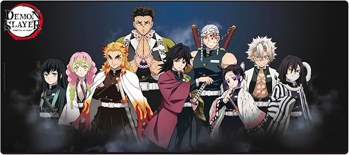ABYSTYLE Demon Slayer Kimetsu No Yaiba Powerful Warriors Gaming Mousepads 35 x 16 Non Slip Rubber Mouse Pads Office Rectangle Mouse Mat Gift